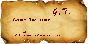 Grusz Tacitusz névjegykártya